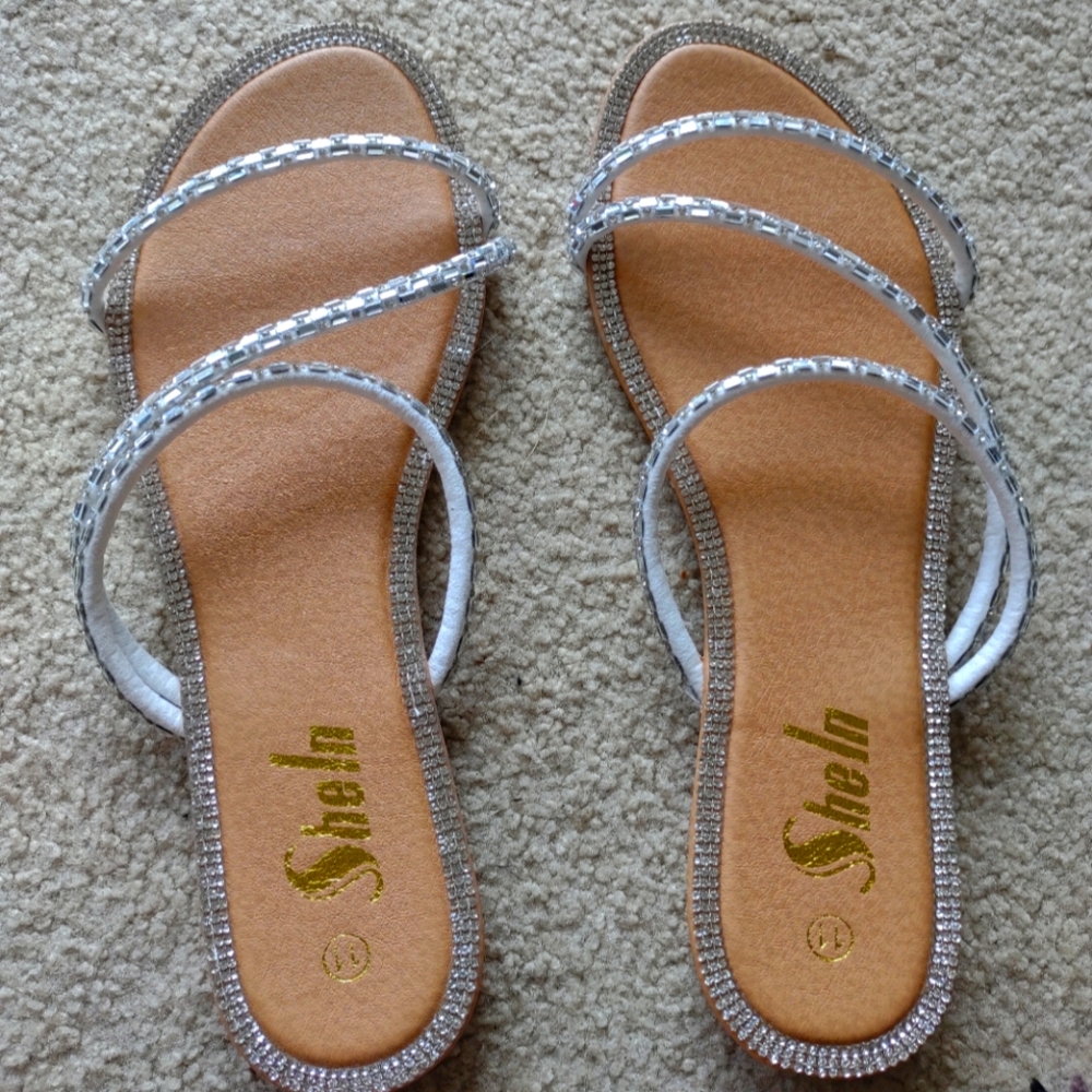 Rhinestone Sandals Bling New